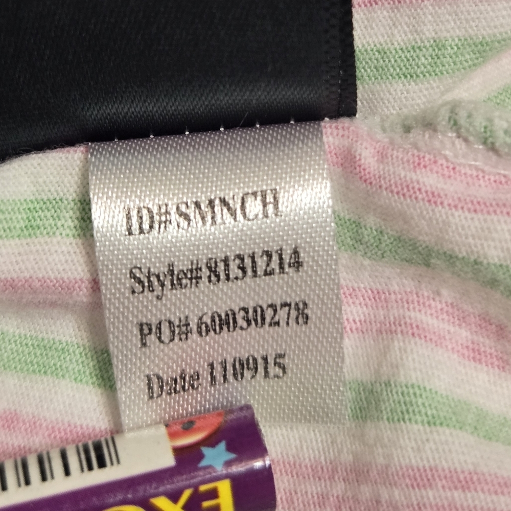 Lauren Ralph Lauren Pajama Womens Size L Pink Green Striped Gown Long Sleeve - Picture 13 of 13